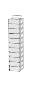 Steel rack for cryogenic freezers for chest freezers