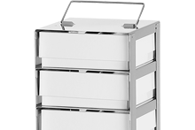 Comfort steel rack for cryogenic freezers