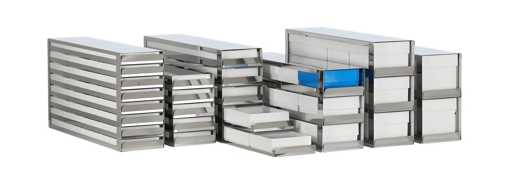 freezer racks and cryoboxes for upright freezers