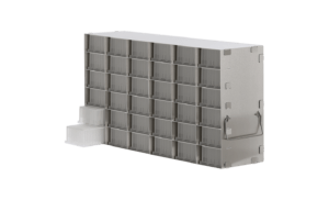long term storage rack for microtiter plates side opening