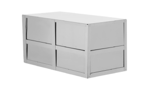 Double tray bins for upright freezers complete box